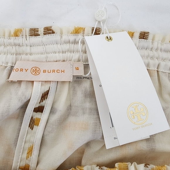 NWT Tory Burch Embroidered Cinched Ankle Pant Size 10 - Picture 3 of 16